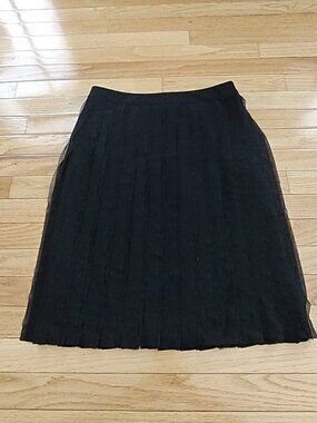 Lanvin chiffon pleated skirt 40 S 6